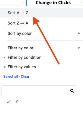 Sorting data in Google Sheets