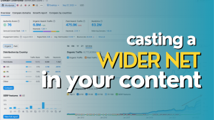 Thumbnail of article title "Cast a wider net in your content strategy".