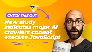 Thumbnail image with article title of 'New study indicates major AI crawlers cannot execute JavaScript'.